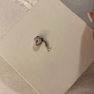 Heart lock and key pandora charm